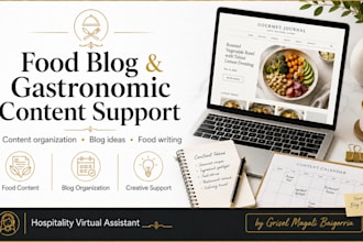 organize and create content ideas for your food blog