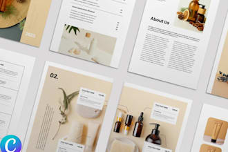 design med spa organic skincare lotion wellness clinics product catalog brochure