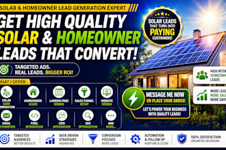 provide hot solar leads, solar landing page, home owners leads, solar ads