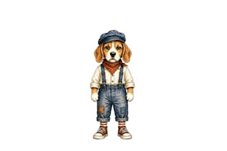 draw childrens book dog character turnaround sheet