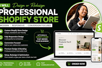 design or redesign a professional shopify store