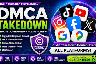 send dmca takedown notice leaked tiktok,facebook,instagram,youtube,