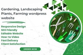 design gardening, landscaping, plants, farming website