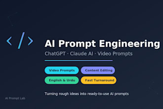 write expert ai prompts for video and content