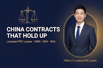 draft china nnn, msa and nda contracts as a licensed prc lawyer