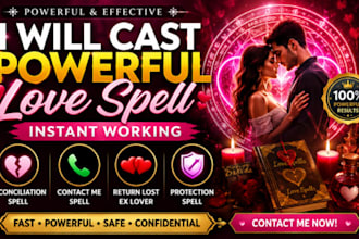 cast powerful love spell, contact me spell, instant working, reconcliation spell