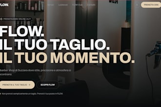 design a modern barber shop website with online booking