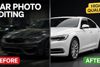 luxury car photo editing and background removal