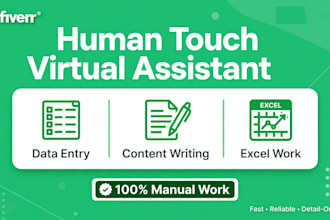 be your professional virtual assistant for data entry and admin work