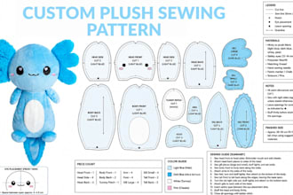 design sewing pattern and tech pack for stuffed animal and plush toys