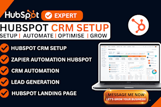 hubspot crm setup zapier automation landing page expert website implementation