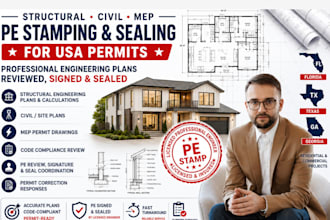 provide USA stamp, structural engineering and permit drawings
