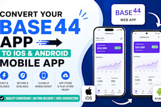 convert base44 replit lovable app to ios android app using flutter or capacitor