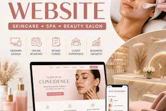 glossgenius website skincare website spa beauty salon website online booking