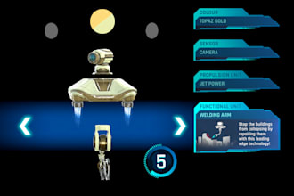 design professional unity game UI UX for your 2d or 3d game