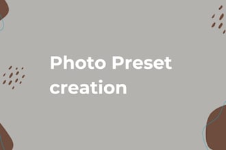 create lightroom preset and photo editing