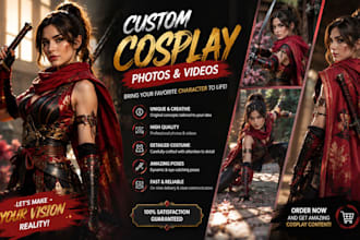 create custom anime or game cosplay photos and videos