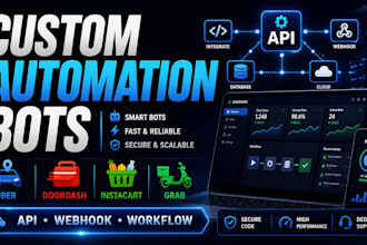 create uber reactivation bot, doordash bot, instacart bot, uber bot and grabber