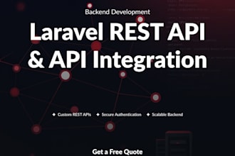 develop laravel rest API and integrate third party apis