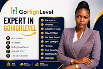 setup, manage gohighlevel websites, sales funnel, clickfunnels, ghl automation
