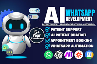 build whatsapp ai chatbot for clinics  patient support and  appointment book