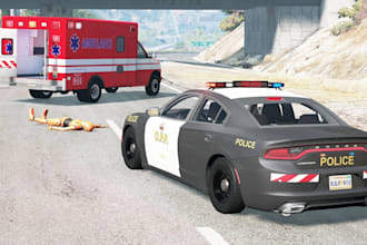 develop beamng emergency vehicle mods with realistic physics and lights