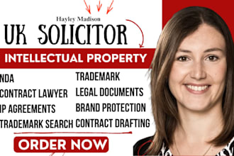 be your UK solicitor for intellectual property trademark and contracts