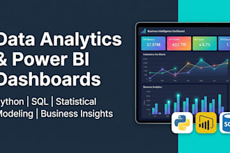 do data analytics, python data visualization, and power bi dashboards