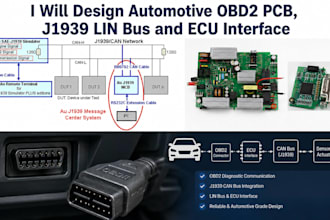 design automotive obd2 pcb j1939 lin bus and ecu interface