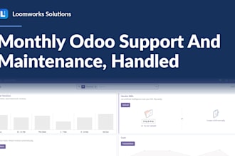 provide monthly odoo support and maintenance for your erp