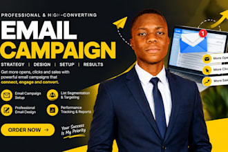 create high converting email marketing campaign, email automation and newsletter