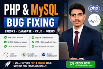 fix PHP and mysql bugs and errors in your web application