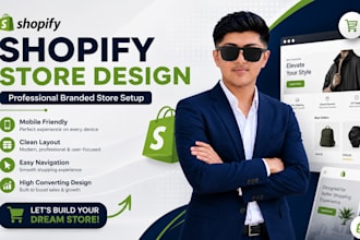 design or redesign a professional branded shopify store