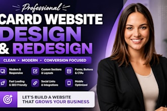 design or redesign carrd website and landing page on carrd co
