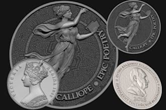 create custom 3d coin model for 3d printing and collectibles