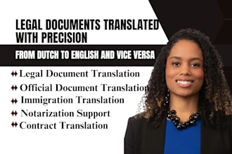 do certified translation for legal document from dutch to english and vice versa