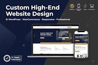 design your custom highend wordpress and woocommerce website design