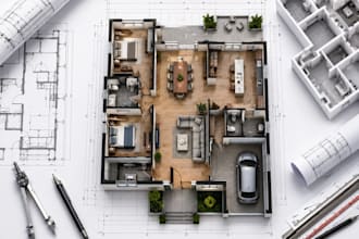 design house floor plans, 2d floor plan, home plan and autocad drawings