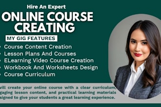 create online course curriculum, course development and course content