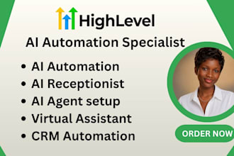 build gohighlevel ai agent receptionist ai automation virtual assistant