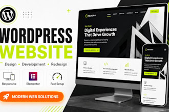 design wordpress website, wordpress elementor and wordpress website development