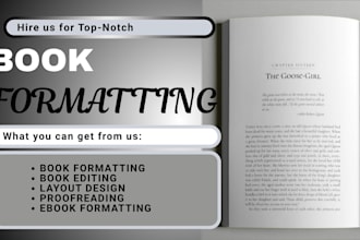 do book formatting, paperback formatting, book design