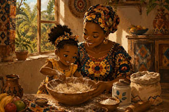 draw african character illustration for your project