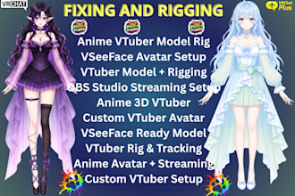 rig anime vtuber model, vseeface avatar setup, obs studio streaming, anime nsfw