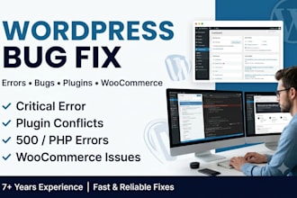 fix wordpress errors, bugs, issues and critical errors