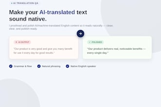 proofread and polish your ai translated english text