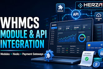 develop whmcs modules, payment gateways, and API integrations