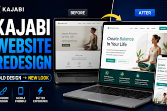 design kajabi, redesign your kajabi website or landing page