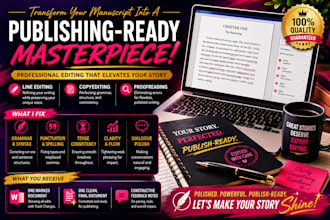 professionaly edit, copyedit, and proofread your book manuscript