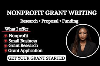 write nonprofit grant proposals and research funding opportunity